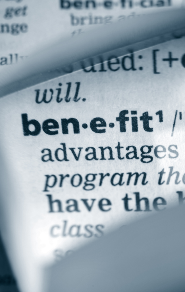 Benefit written on oaoer